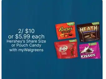 Walgreens Hershey's Share Size or Pouch Candy offer