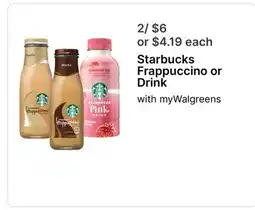 Walgreens Starbucks Frappuccino or Drink offer