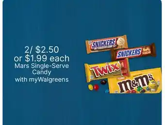 Walgreens Mars Single-Serve Candy offer