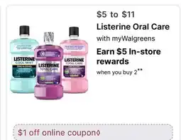 Walgreens Listerine Oral Care offer