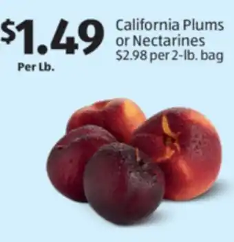 Aldi California Plums or Nectarines offer