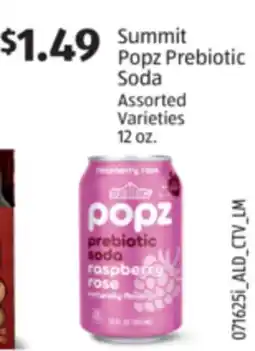 Aldi Summit Popz Prebiotic Soda offer