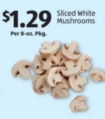 Aldi Sliced White Mushrooms offer