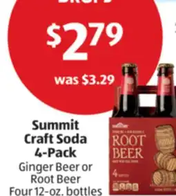 Aldi Summit Craft Soda 4-Pack Ginger Beer or Root Beer offer