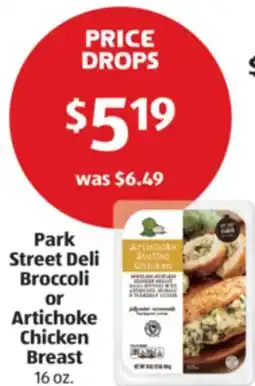 Aldi Park Street Deli Broccoli or Artichoke Chicken Breast offer