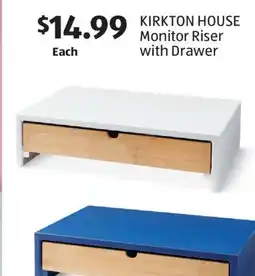Aldi KIRKTON HOUSE Monitor Riser with Drawer offer
