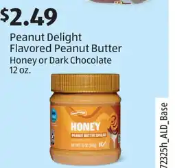 Aldi Peanut Delight Flavored Peanut Butter Honey or Dark Chocolate offer