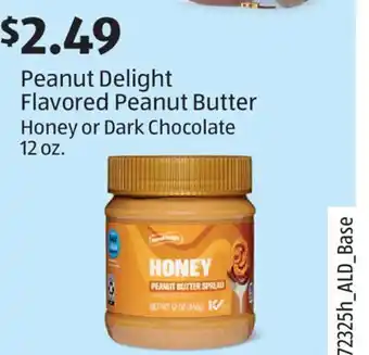 Aldi Peanut Delight Flavored Peanut Butter Honey or Dark Chocolate offer