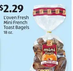 Aldi L'oven Fresh Mini French Toast Bagels offer