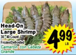Superior Grocers Head-On Large Shrimp offer