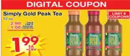 Superior Grocers Simply Gold Peak Tea offer