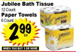 Superior Grocers Jubilee Bath Tissue 12 Count. Paper Towels 6 Count offer