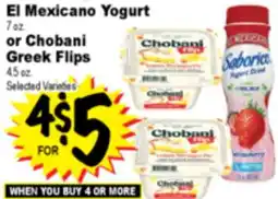 Superior Grocers El Mexicano Yogurt 7 oz. or Chobani Greek Flips 4.5 oz offer