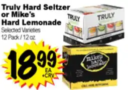Superior Grocers Truly Hard Seltzer or Mike's Hard Lemonade offer