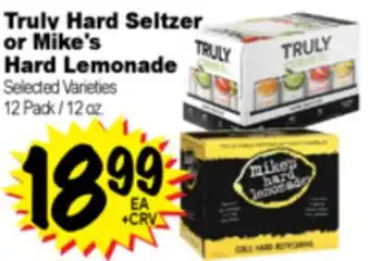 Superior Grocers Truly Hard Seltzer or Mike's Hard Lemonade offer