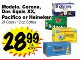 Superior Grocers Modelo, Corona, Dos Equis XX, Pacifico or Heineken offer