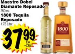 Superior Grocers Maestro Dobel Diamante Reposado 750 ml. 1800 Tequila Reposado 1.75 Liter offer