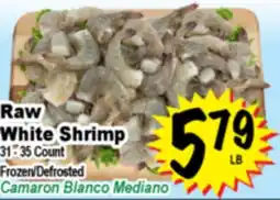 Superior Grocers Raw White Shrimp offer