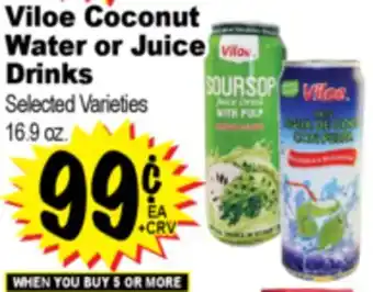 Superior Grocers Viloe Coconut Water or Juice Drinks offer