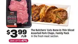 Grocery Outlet Butchers' Cuts Bone-In Thin Sliced Assorted Pork Chops, Family Pack offer