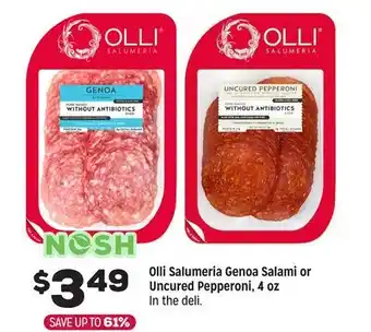 Grocery Outlet Olli Salumeria Genoa Salami or Uncured Pepperoni offer