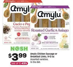 Grocery Outlet Amylu Chicken Sausage or Breakfast Links, 9-12 oz offer