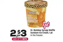 Grocery Outlet Dr. Bombay Syrupy Waffle Sundaze Ice Cream, 1 pt offer