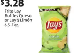 Aldi Frito Lay Ruffles Queso or Lay's Limón offer