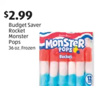 Aldi Budget Saver Rocket Monster Pops offer