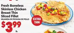 Vallarta Supermarkets Fresh Boneless Skinless Chicken Breast Thin Sliced Fillet / MILANESA DE PECHUGA DE POLLO offer