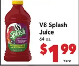 Vallarta Supermarkets V8 Splash Juice offer