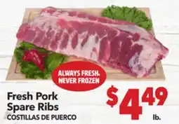 Vallarta Supermarkets Fresh Pork Spare Ribs / COSTILLAS DE PUERCO offer