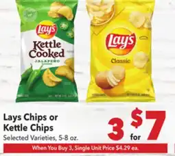 Vallarta Supermarkets Lays Chips or Kettle Chips offer