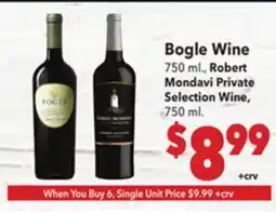 Vallarta Supermarkets Bogle Wine offer