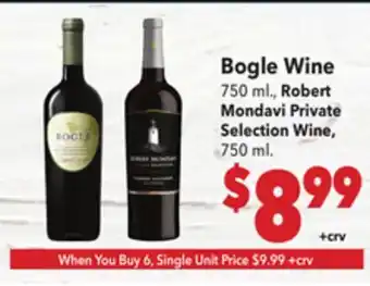 Vallarta Supermarkets Bogle Wine offer