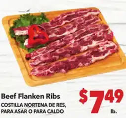 Vallarta Supermarkets Beef Flanken Ribs / COSTILLA NORTENA DE RES, PARA ASAR O PARA CALDO offer