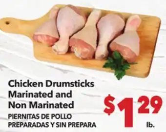 Vallarta Supermarkets Chicken Drumsticks Marinated and Non Marinated / PIERNITAS DE POLLO PREPARADAS Y SIN PREPARA offer