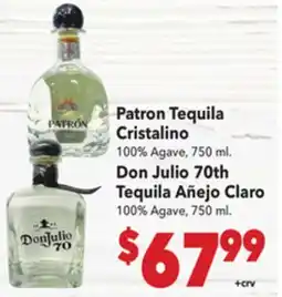 Vallarta Supermarkets Patron Tequila Cristalino offer