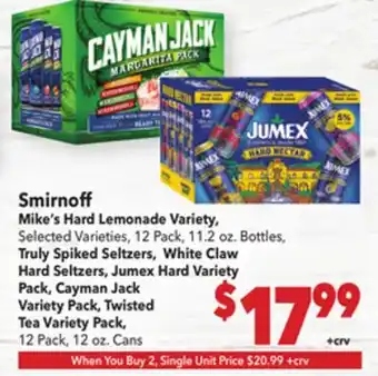 Vallarta Supermarkets Smirnoff offer