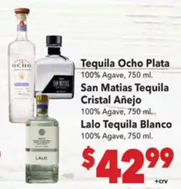 Vallarta Supermarkets Tequila Ocho Plata offer