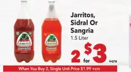 Vallarta Supermarkets Jarritos, Sidral Or Sangria offer