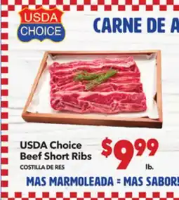 Vallarta Supermarkets USDA Choice Beef Short Ribs / COSTILLA DE RES offer