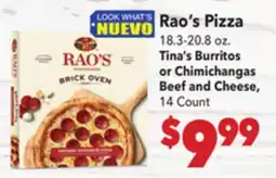 Vallarta Supermarkets Rao's Pizza offer
