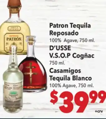 Vallarta Supermarkets Patron Tequila Reposado offer
