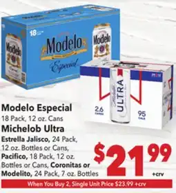 Vallarta Supermarkets Modelo Especial offer