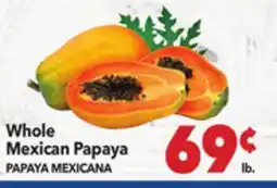 Vallarta Supermarkets Whole Mexican Papaya / PAPAYA MEXICANA offer