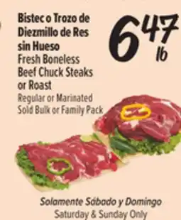 El Super Fresh Fresh Boneless Beef Chuck Steaks or Roast offer