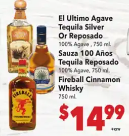 Vallarta Supermarkets El Ultimo Agave Tequila Silver Or Reposado offer