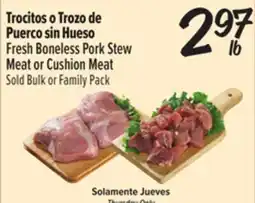 El Super Fresh Fresh Boneless Pork Stew Meat or Cushion Meat offer