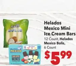 Vallarta Supermarkets Helados Mexico Mini Ice Cream Bars offer